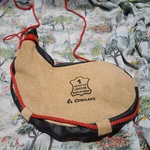 Vintage Bota Suede Leather Water Canteen Wineskin Wine Canteen Jug Made In Spain